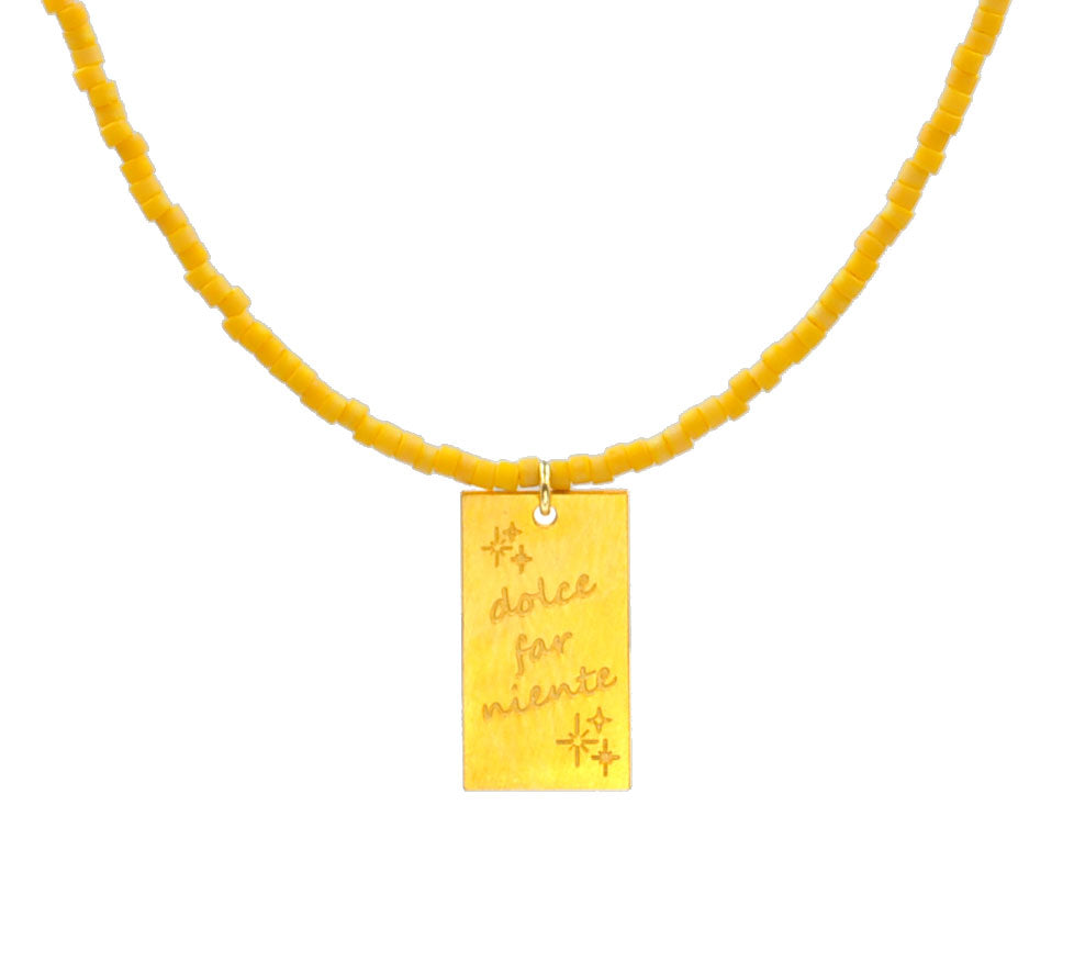 'Dolce Far Niente' Yellow Necklace