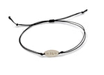 Load image into Gallery viewer, Silver &#39;2024&#39; Hearts Black Bracelet
