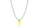 Load image into Gallery viewer, Mint Crystal &#39;Love, Teach, Inspire&#39; Necklace
