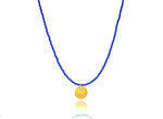 Load image into Gallery viewer, Navy Blue Miyuki &#39;Paw Lover&#39; Necklace
