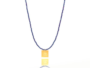 'It's all wrong! Όλα λάθος!' Eggplant Shiny Miyuki Necklace