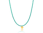 Load image into Gallery viewer, Teal Metallics &#39;Lucky Eye&#39; Necklace
