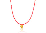 Load image into Gallery viewer, Coral Red Miyuki &#39;Cocktail&#39; Necklace
