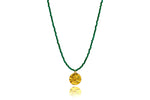 Load image into Gallery viewer, Four-leaf Clover Green Crystal &#39;Live&#39; Necklace

