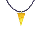 Load image into Gallery viewer, Navy Blue Miyuki &#39;Triangle Eye&#39; Necklace
