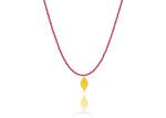 Load image into Gallery viewer, Fuchsia Crystal &#39;Tulip&#39; Necklace
