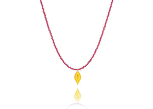 Fuchsia Crystal 'Tulip' Necklace