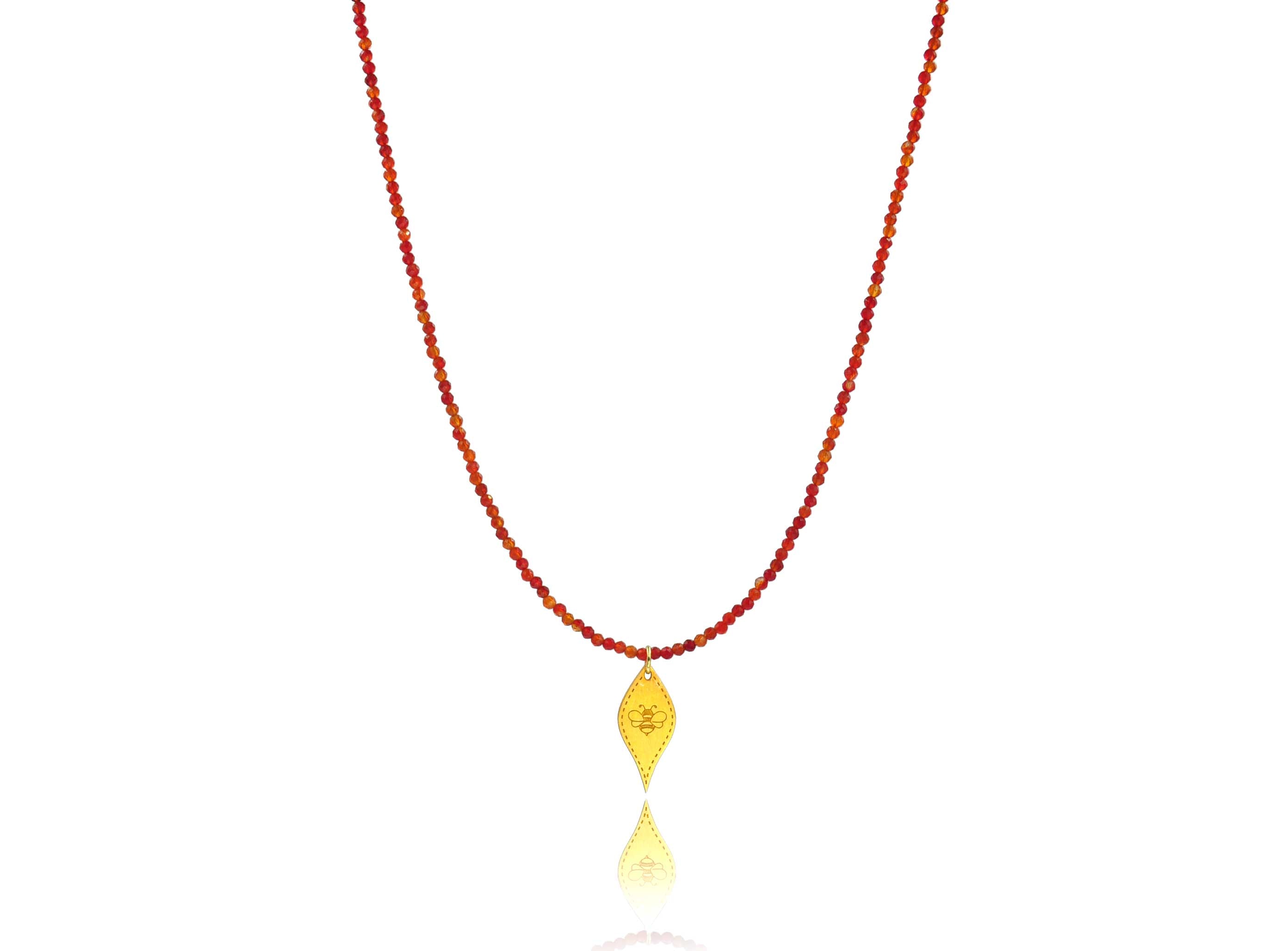 Corneol 'Bee' Necklace