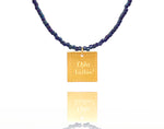 Load image into Gallery viewer, &#39;It&#39;s all wrong! Όλα λάθος!&#39; Metallic Plum Emerald Gold Iris Miyuki Necklace
