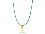Load image into Gallery viewer, &#39;Never Grow Up-Peter Pan&#39;s Feather&#39; Emerald Matte Miyuki Necklace
