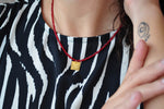 Load image into Gallery viewer, &#39;It&#39;s all wrong! Όλα λάθος!&#39; Red fire Crystal Necklace
