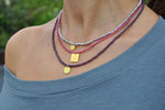 Load image into Gallery viewer, &#39;It&#39;s all wrong! Όλα λάθος!&#39; Fucshia Metallics Miyuki Necklace
