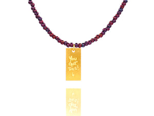'You Got This' Mauve Japanese Beads Necklace