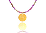 Load image into Gallery viewer, &#39;New Year Me’ Lucky Charm 2023 Pink Palette Necklace

