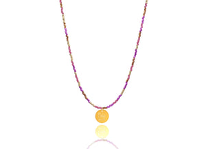 'New Year Me’ Lucky Charm 2023 Pink Palette Necklace