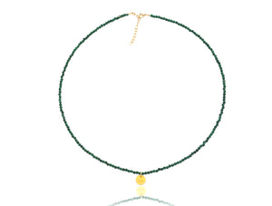 Dark Green Agate 'Lucky Eye' Necklace