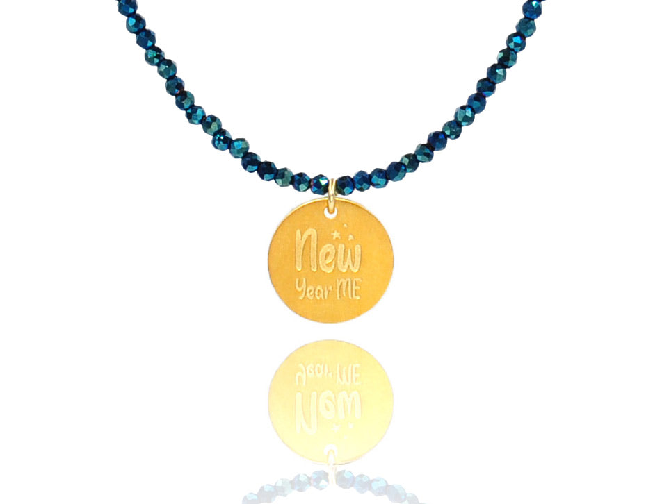 'New Year Me’ Lucky Charm 2023 Blue Spinel Necklace