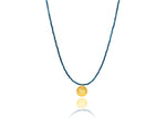 Load image into Gallery viewer, &#39;New Year Me’ Lucky Charm 2023 Blue Metallics Necklace
