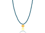 Load image into Gallery viewer, &#39;New Year Me’ Lucky Charm 2024 Teal Crystal Necklace
