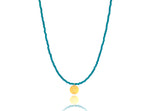 Load image into Gallery viewer, Matte Teal ‘Unicorn’ Charm Necklace
