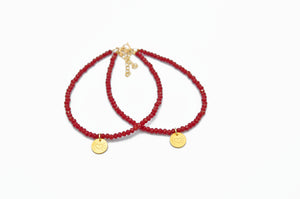 Red fire crystal 'Little heart' bracelet