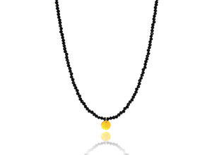 Black Crystal ‘Little Star’ Charm Necklace