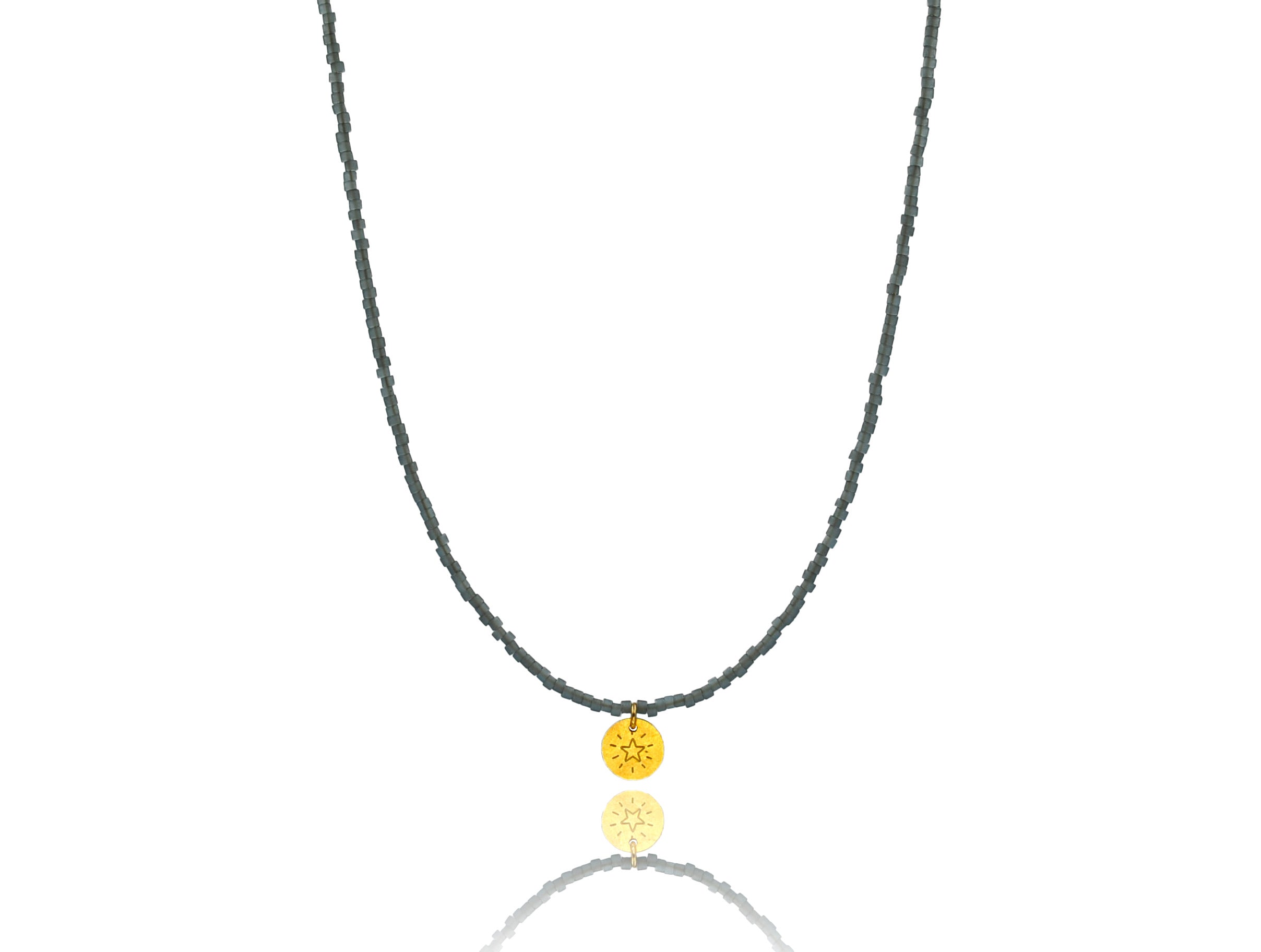 Transparent Grey ‘Little Star’ Charm Necklace