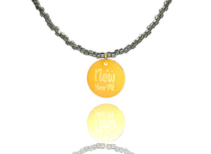 'New Year Me’ Lucky Charm 2023 Grey Metallics Necklace