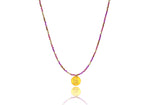 Load image into Gallery viewer, &#39;New Year Me’ Lucky Charm 2024 Purple Metallics Necklace
