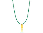 Load image into Gallery viewer, Green Miyuki &#39;When life gives you lemons…&#39; Necklace
