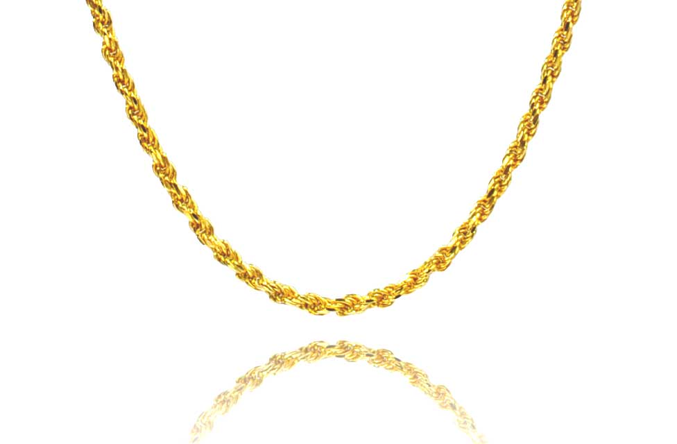 'Twisted' Silver Goldplated Chain