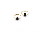 Load image into Gallery viewer, Black Ceramic Goldplated Earrings
