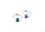 Load image into Gallery viewer, Blue Ceramic Silver Earrings
