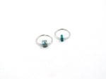 Load image into Gallery viewer, Silver Earrings with blue ceramics
