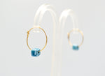 Load image into Gallery viewer, Blue Ceramic Goldplated Earrings
