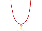 Load image into Gallery viewer, Red Miyuki &#39;Lucky Eye’ Necklace
