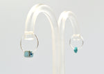 Load image into Gallery viewer, Silver Earrings with blue ceramics
